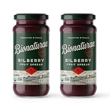 Bionaturae Organic Bilberry Fruit Spread - Jelly Organic, Non-GMO, USDA Certified, No Sugar Added, No Preservatives, Organic Fruit Jam, Jam Organic, Made in Italy - 9 Oz, 2 Pack