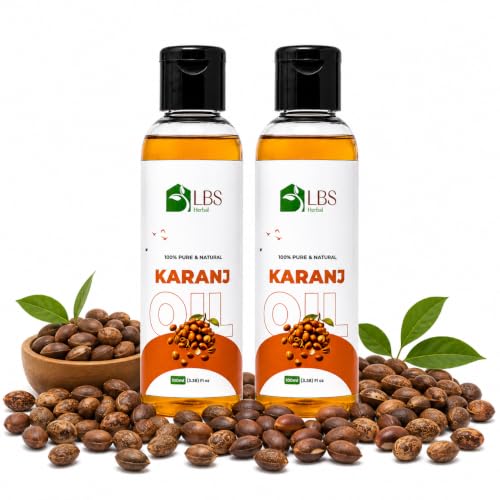 Image of Pure Karanj Oil 100% Extra Virgin Cold Pressed | Natural Carrier Oil for Hair, Scalp & Skin Care | Deep Moisturizing Hair Oil for Dry Scalp & Healthy Looking Hair | 100ml (Pack of 2)