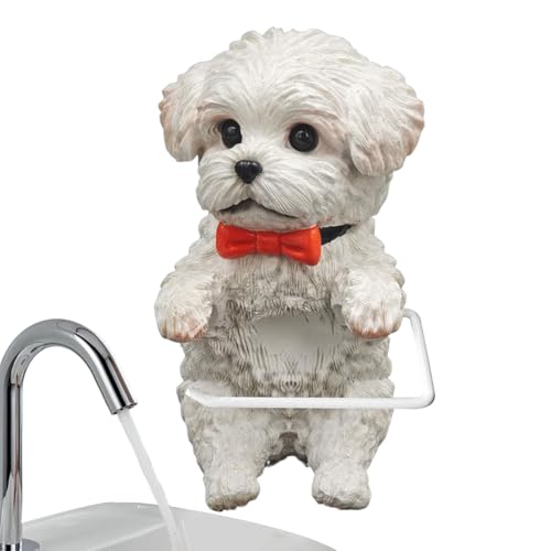 Toilet Paper Holder Stand,Badrumsaccessoar För Hunddesign Toalettpappersställ - Hantverksdesign Resindispenser Duschracka För Hotell Husbilar