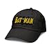 DC Comics Batman Large Block Text Logo Adjustable Baseball Hat, Black, One Size