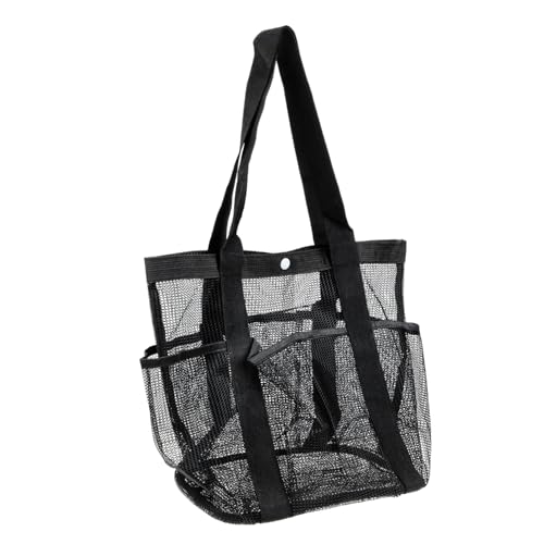 BESPORTBLE Bolsa de Playa de Malla Grande con Múltiples Neceser de Viaje Portátil y Organizador de Artículos de Tocador Resistente y Espaciosa para Playa y Baño