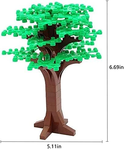 Miniatura 4 de Feleph 4 piezas de bloques de construcción de árboles grandes compatibles con la marca principal, piezas y piezas de ladrillos clásicos, juego de