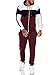 Produktbild Code47 | Herren Trainingsanzug | Jogginganzug | Sportanzug | Jogging Anzug | Hoodie-Sporthose | Jogging-Anzug | Trainings-Anzug | Jogging-Hose | Modell JG-1082 Weiss-Schwarz-Bordeaux S