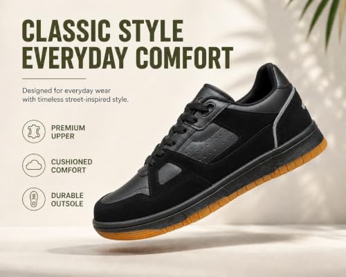 Image of HAUX Stylish Casual Mid Top Sneaker and Trendy Shoes with Laces for Men & Boys, Perfect, College, Parties and Outings, Lightweight, Comfortable, and Durable for All-Day Use, Cushioned Sole for Walking and Outdoor Styling