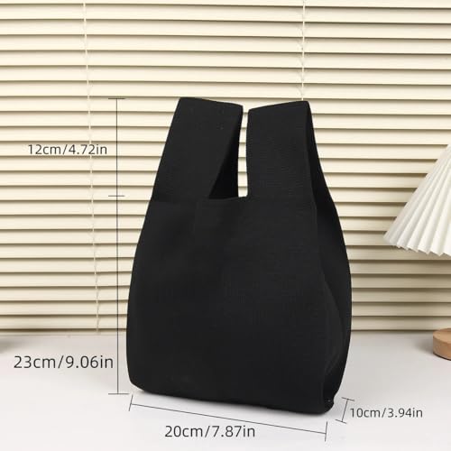 Bolso pequeño de mano tejido para mujer miniatura 4