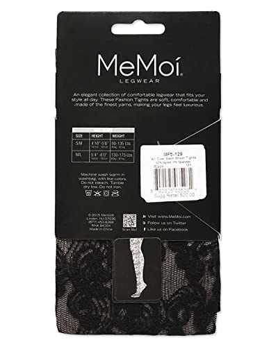 MeMoi Women's Elegant Swirl Sheer Tights4