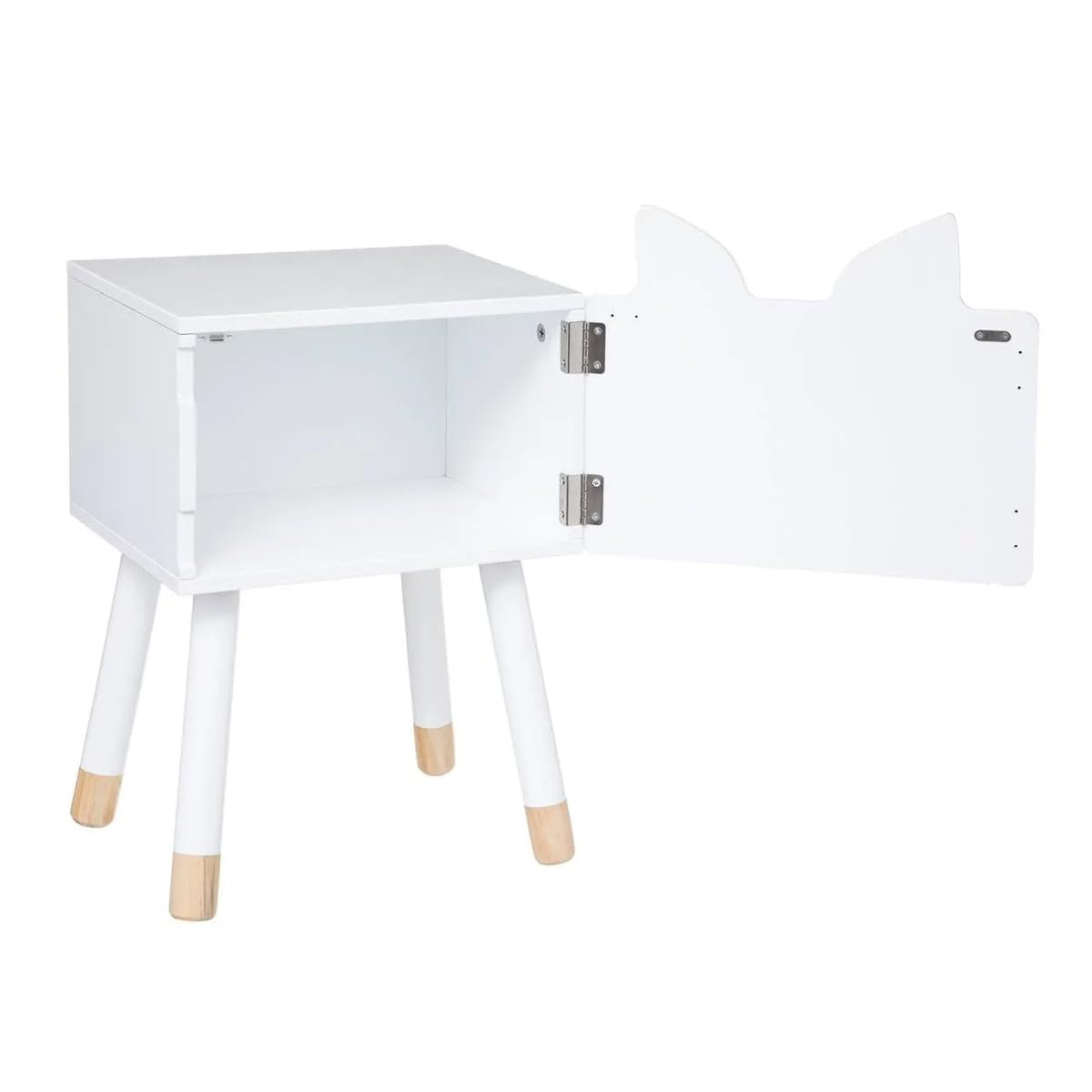 Paris Prix Atmosphera for Kids - Table de Chevet Enfant Renard 53cm Blanc