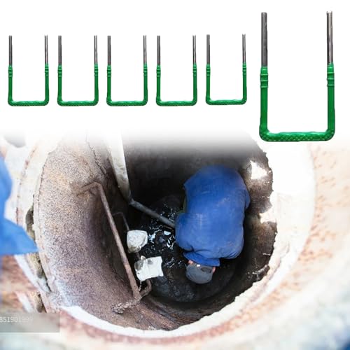 2 4 6 8 10 Rung Window Well Ladder, Wall Mounted Climbing Ladder/Basement Egress Ladders - Adjustable Spacing, Heavy Duty Steel Step Bracket for Home Garage Deck(6 pcs,15x20x1.2cm(5.9x7.9x4/9in))