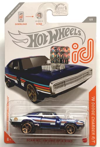 Amazon.com: Hot Wheels Chase ID '70 Dodge Charger R/T 8/8 (Blue