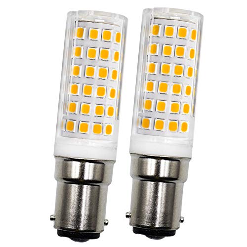 B15d LED Dimmbar 7W Ersatz für Osram Halolux Ceram 75W B15D Halogenlampe Warmweiß 3000K 700LM Doppelkontakt AC 220V Leuchtmittel Bajonettfassung LED B15d Warmweiss 2er-Set