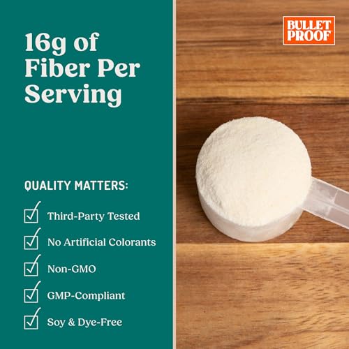 Bulletproof Innerfuel Prebiotic Fiber Powder, Unflavored, 16g Fiber, Plant-Sourced, Non-GMO & Third-Party Tested, Supports Gut & Digestive Health, 0g Sugar, 13.4 oz