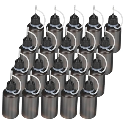 ULTECHNOVO 20Pcs 30Ml Oil Applicator Bottles with Needle Tip, Fine Tip Glue Application Squeeze Bottles for Precision Crafting, Industrial Use, and Paint Dispensing
