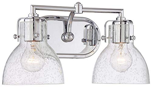 Free Shipping Over $50 Minka Lavery 5722 2 Light 15.5 Width Bathroom Vanity Light from the Seeded Bath, Chrome Best Deal Product Minka Lavery 5722 2 Light 15.5 Width Bathroom Vanity Light from the Seeded Bath, Chrome