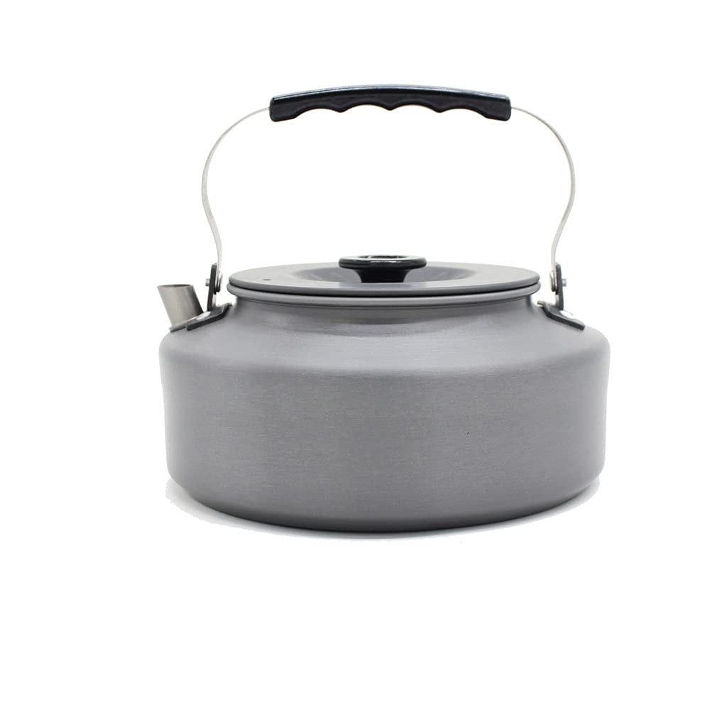 Bouilloire camping 1.1L avec anneau collecteur de chaleur pour randonnée