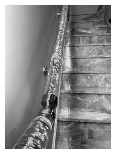 Main courante acrylique transparent escalier avec support mural chic - 2
