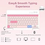 for iPad A16 11th 10th Generation Case with Keyboard, Pink - Image 5