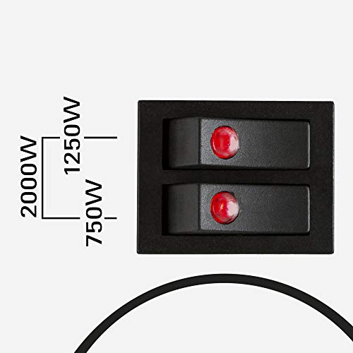 TROTEC Konvektor Heizung TCH 19 E – Heizleistung 750 W / 1250 W / 2000 W – Elektro Heizkörper – Bild 6