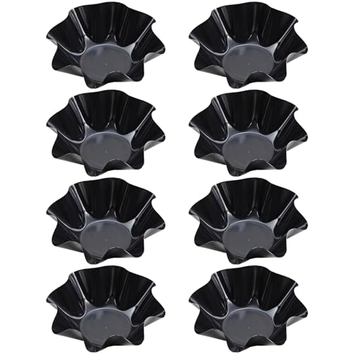 Toyosport 8 Pcs Taco Bowl Shell Maker, 4-Inch Nonstick Carbon Steel Taco Salad Bowl Molds, Wave Edge Design, Perfect for Baking, Frying, and Serving Snacks and Salads