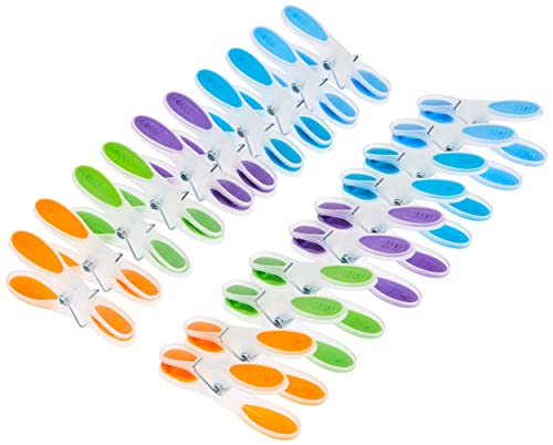 Vileda Soft Pegs Clothespin Soft Grip Weather Resistant- Multiple Colours