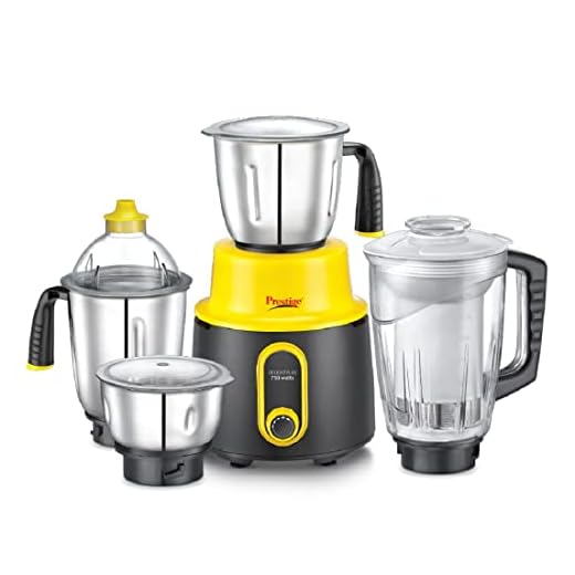 Prestige Delight Plus Mixer Grinder, 750W, 4 Jars
