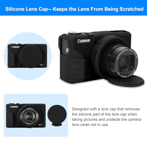 Funda Silicona para Canon PowerShot G7 X Mark III Negra miniatura 5