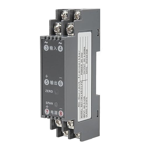 Jeanoko AC Current Transmitter Signal Isolation Conversion 1 in 1 Out DC24V Power Distribution Control Appliances