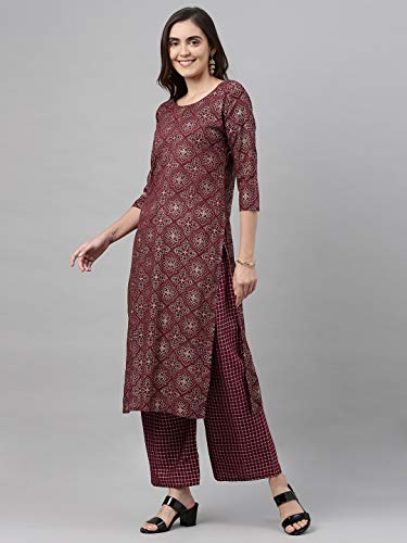 Image of GoSriKi Women's Cotton Kurta Set With Dupatta