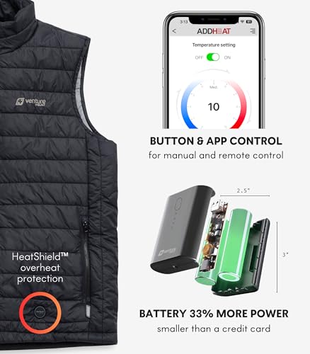 Women's Heated Vest with Battery Included - 4 Warming Zones, Bluetooth App Control, Outdoor Insulated Puffer3