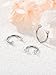 PiercingJ 2-6pcs 16G Clear Cubic Zirconia Stainless Steel Horseshoe Hoop Multi-functional Captive Ring for Nose Daith Lip Eyebrow Nipple Ear Cartilage Helix Septum