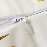 Betadistor Gold Leaves Cushion Covers 45x45cm - 2 Pack Foil Printing Decorative Throw Pillow Covers Soft Velvet Pillowcases for Sofa Living Room 523-0512 - Image 5