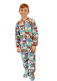 Little Boys & Girls Winter Fun Fleece Footed Pajamas Onesie Sleeper for Toddlers…