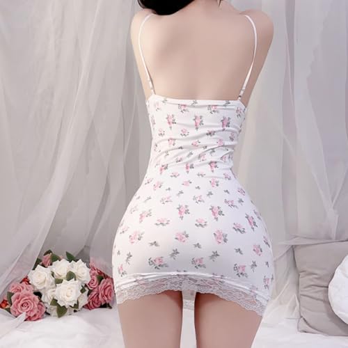 [Formemory] コスプレ セクシー キャミソール ベビードール レディース ランジェリー セクシー ピュア系 Vネック シースルー ランジェリー 過激 誘惑 胸空き 寝巻き 下着 インナーウェア - 画像4