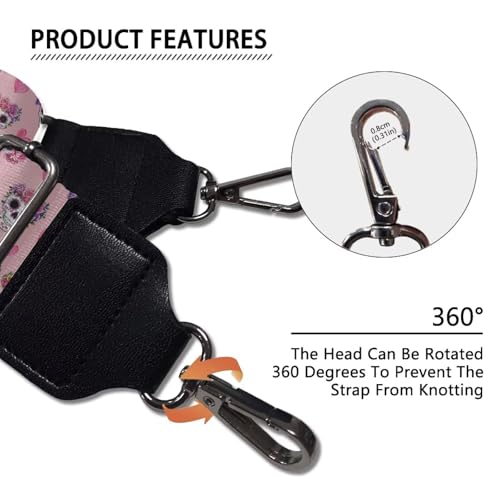 Image of Adjustable Purse Strap Replacement, Wide Shoulder Canvas Bag Strap, Crossbody Handbag Strap