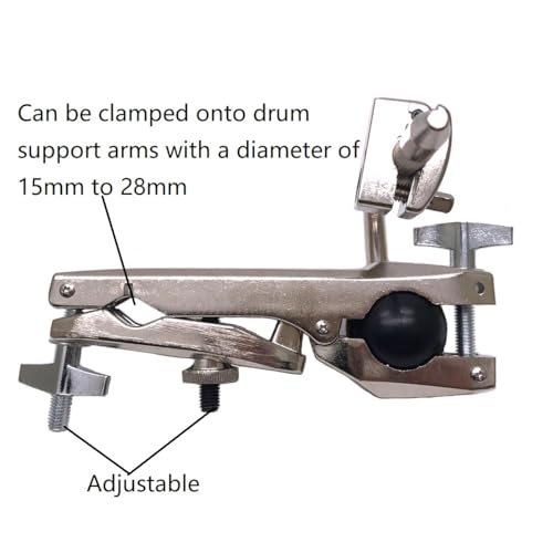 Tuoren Drum Set Clamp Metal Drum Set Mounting Clamps Drum Rack Mount Support Compatible With Tom Drum,Drum Set Accessory Holder Expansion Clip thumb #3