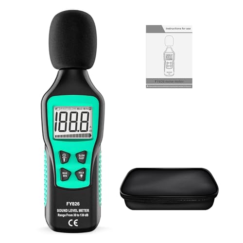 Muloo Decibel Meter/Sound Pressure Level Reader / 30-130dBA Ranges Digital Sound Level Meter Decibel Meter