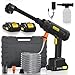 Cordless Pressure Washer, 18 bar Portable High Pressure Electric Washer with 2 Batteries, 6 in 1 Nozzle Cordless Battery High Pressure Washer, Sprays 6-10m Away, for Car/Floor/Patio Cleaning（Yellow）
