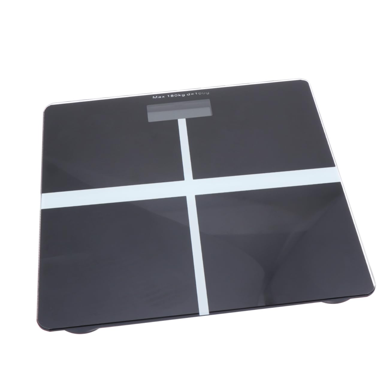 FOMIYES Glass Square Weight Scale Digital Electronic LCD Display No Battery Required High Precision Sensors for Accurate Body Weight Measurement