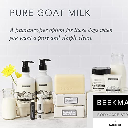 Beekman 1802 Lip Balm, Pure (Fragrance Free) - 0.15 Oz - With Goat Milk, Vitamin E & Beeswax For Dry, Cracked Lips - Good For Sensitive Skin - Cruelty Free #TOP3