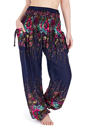 Calça Boho Feminina Lannaclothesdesign Flores Yoga Praia Longa Ve...