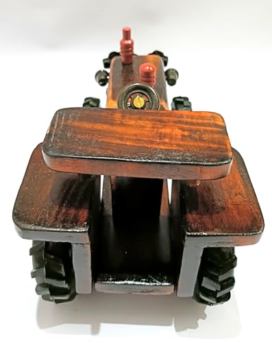 Tractor de madera hecho a mano regalo original para coleccionistas 4