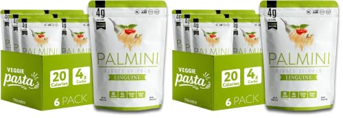 Image of Palmini Linguine Pasta | Low-Carb, Low-Calorie Hearts of Palm Pasta | Keto, Gluten Free, Vegan, Non-GMO, Plant Based, Healthy Noodles | As Seen on Shark Tank |(12 Ounce - (Pack of 12)