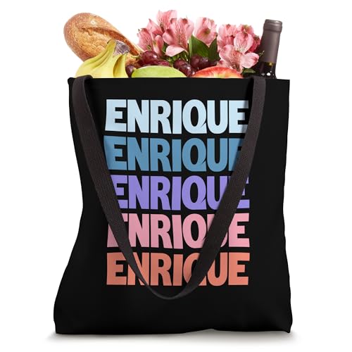 Funny Modern Repeated Text Design Enrique Tote Bag miniatura 4