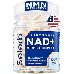 NAD Supplement for Men – Liposomal NAD+ NMN Alternative Nitric Oxide Prostate Health Supplements with Resveratrol, CoQ10, L Citrulline and Lycopene for Anti-Aging & Cellular Energy Support 60 Capsules