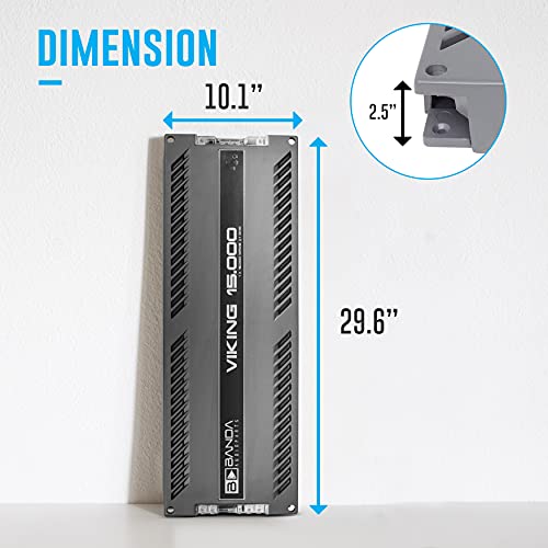 Banda 1-Channel Vehicle Audio Bass Amplifier - High-Powered Mono Bass Amplifier W/Subsonic Filter And Low Pass Filter Stable At 1 Ohm, Led Indicators, Sound Specialization - Banda Viking15000 #TOP1