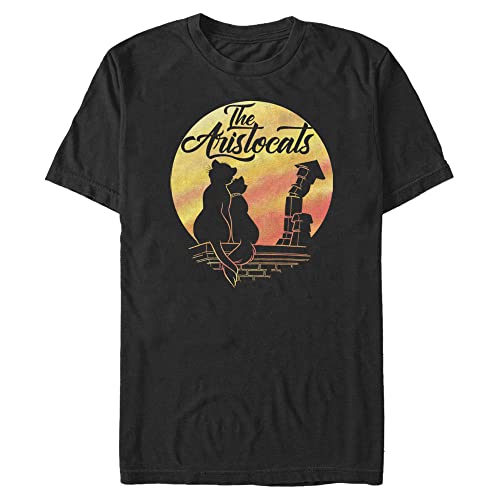 T-Shirt Disney Silhouette de Lune Noir Homme Grande Taille 3XL en Coton