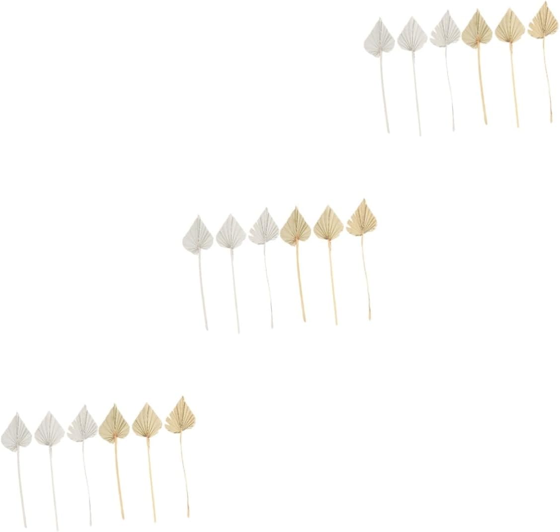 18pcs Elegant Palm Leaf Ornament Dry Plant Leaf Decor Wall Art Decor for Home Party