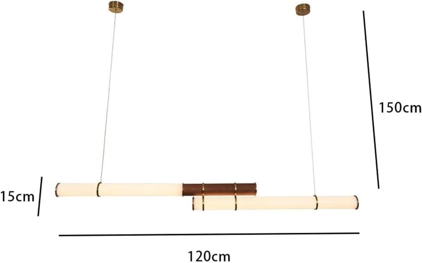 Lustre suspendu moderne à double tige décalée, lampe acrylique créative