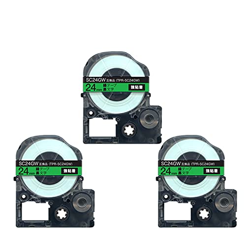 �L���O�W�� �p �e�v�� PRO 24mm �� ������ SC24GW �J���[���x�� ���S�� �݊��e�[�v 3�Z�b�g | KING JIM SR330/370/530/670/750/970/3500P/5500P/5900P SR-MK1 SR-R560/6