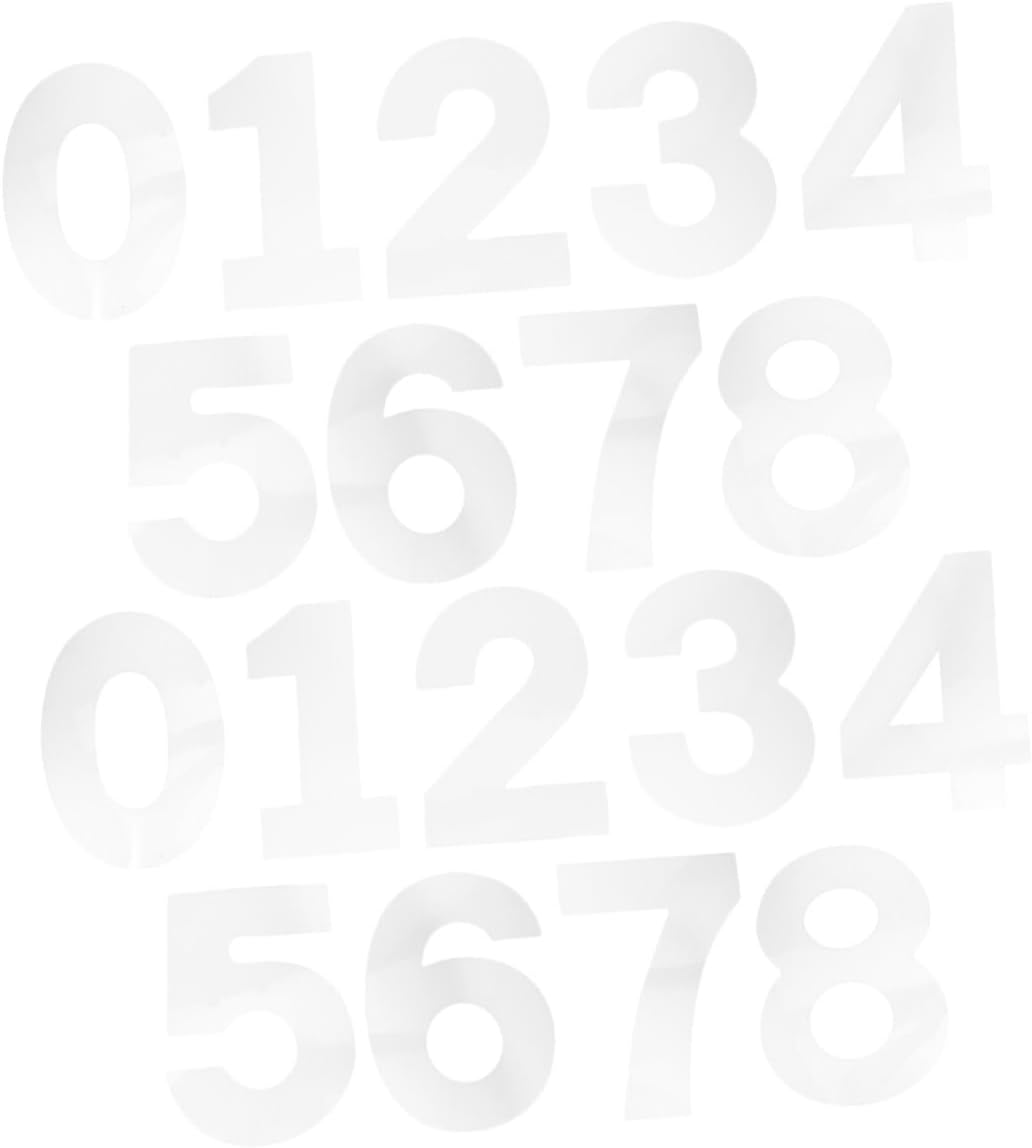 KALLORY Cake Number Molds Set of 2 10-inch Flat Plastic Number Stencils for Baking DIY Birthday Cake Decorating Tools