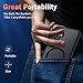 WRJ for Samsung Galaxy S25 Plus Case,Galaxy S24 Plus Case with Screen Protector,[Compatible with Magsafe] Slim Matte Translucent Magnetic Women Men Shockproof Protective Cover-Black